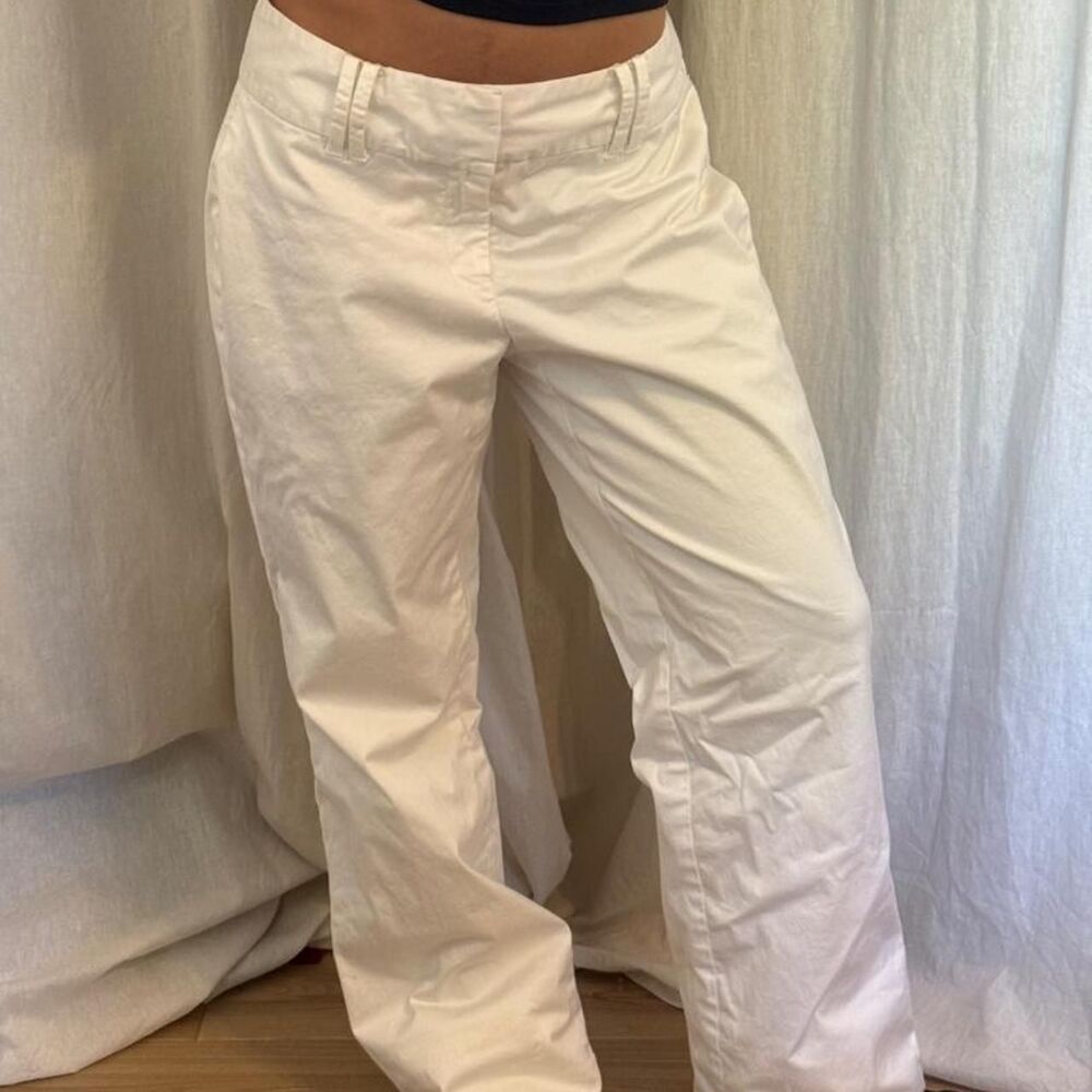 Banana-republic Women's White and Cream Trousers
